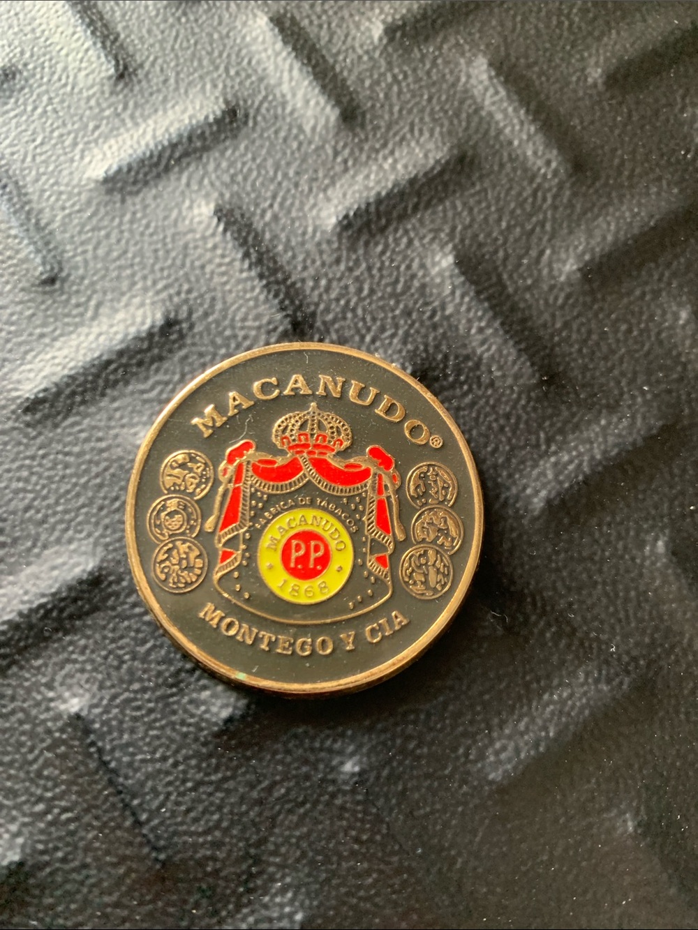 Vintage Macanudo Montego Y Cia Cigar Token Coin Metal Brass Tone Promos